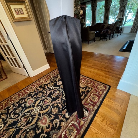 Xscape Women’s Floral Long Satin Skirt Black Size 10 - Picture 10 of 17